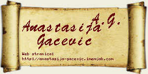 Anastasija Gačević vizit kartica